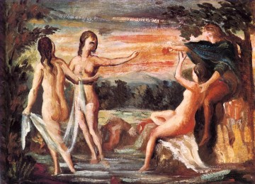The Judgement of Paris Paul Cezanne Impressionistic nude Oil Paintings